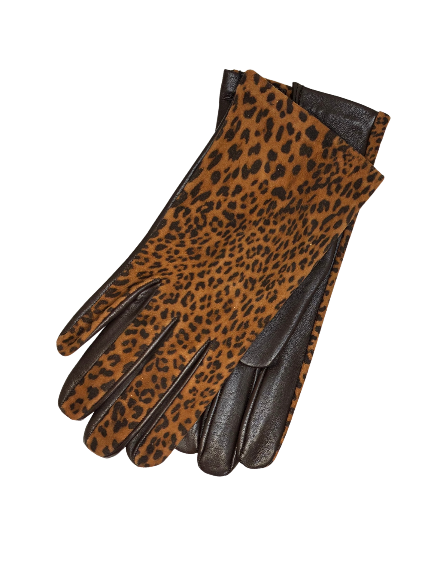AMATO Cheetah Print Leather Gloves