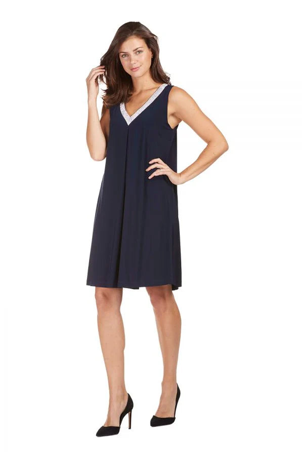 FRANK LYNMAN SLEEVELESS V-NECK COCKTAIL
