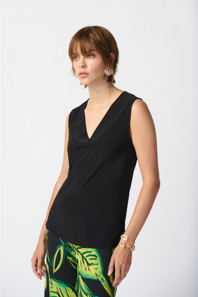 JOSEPH RIBKOFF Black Sleeveless Top