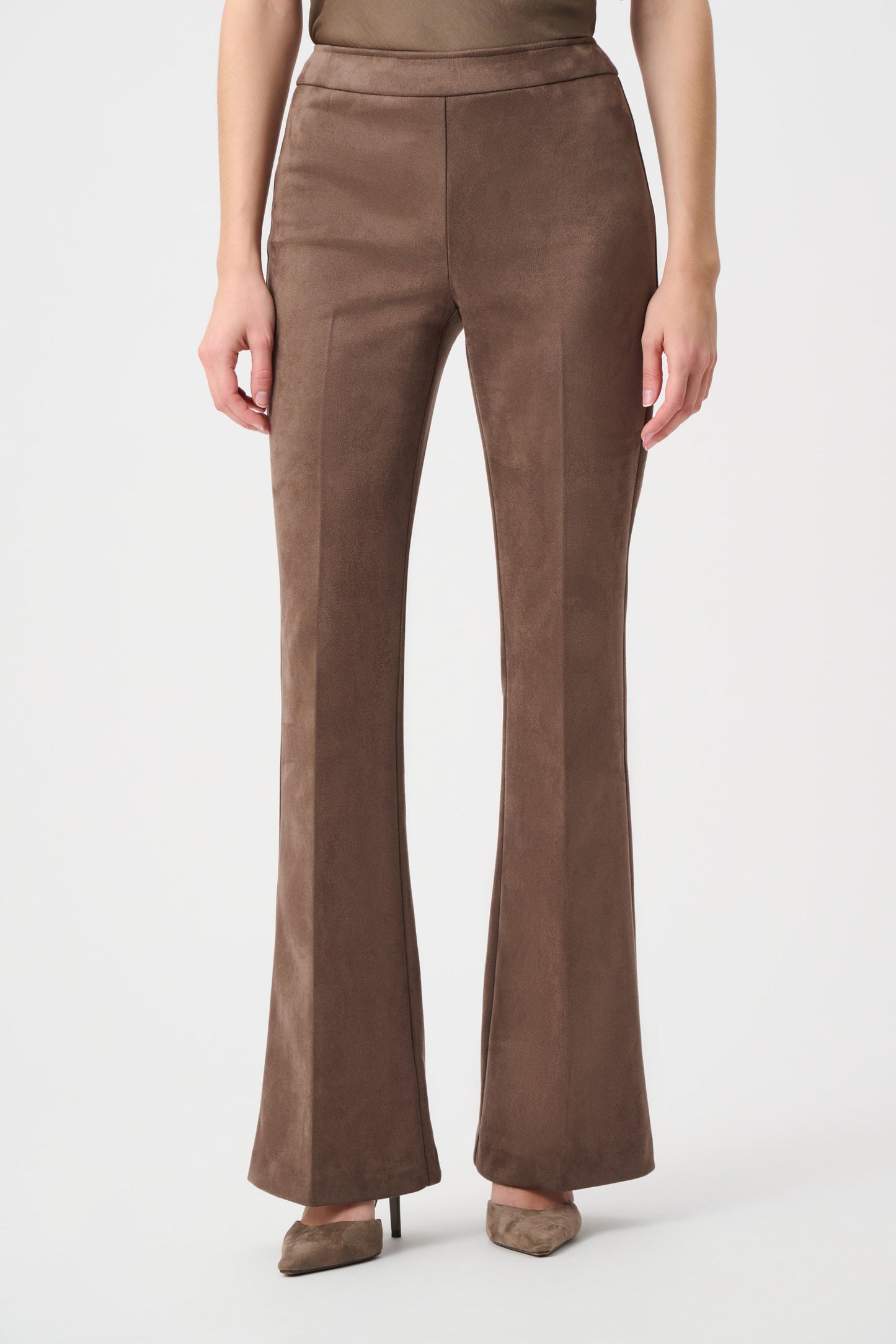 Joseph Ribkoff Faux Suede Flared Pull-On Pants Style
