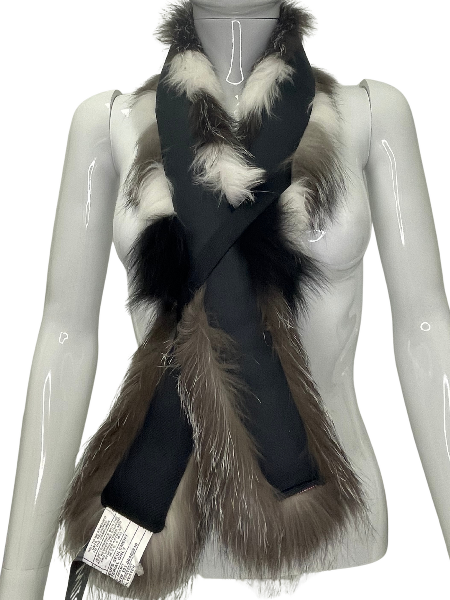 Silver, Black and White Scarf