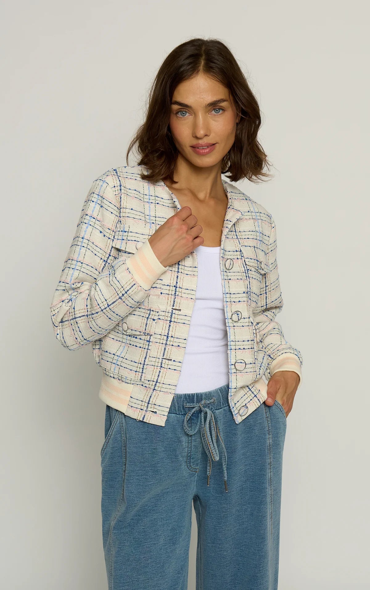 CENTRAL PARK WEST Cargo Tweed Bomber