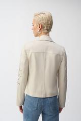 JOSEPH RIBKOFF Faux-Suede Moto Jacket