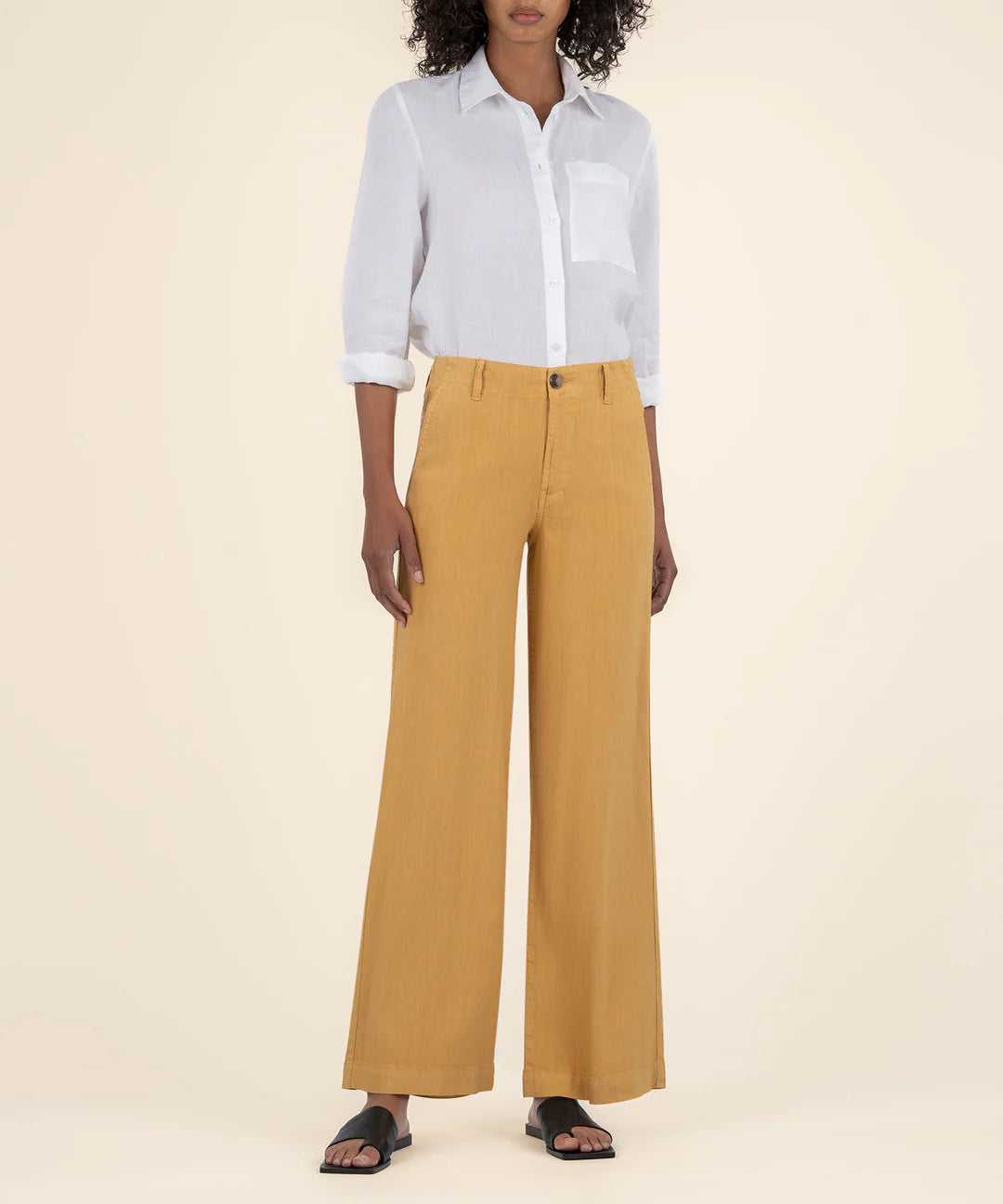 KUT FROM THE KLOTH Meg Linen Wide Leg Medallion