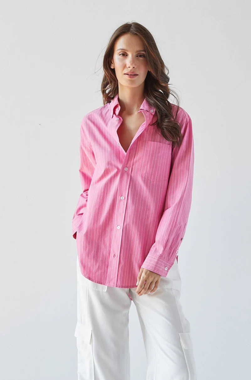 ADROIT ATELIER Kean Boyfriend Stripped Button Down