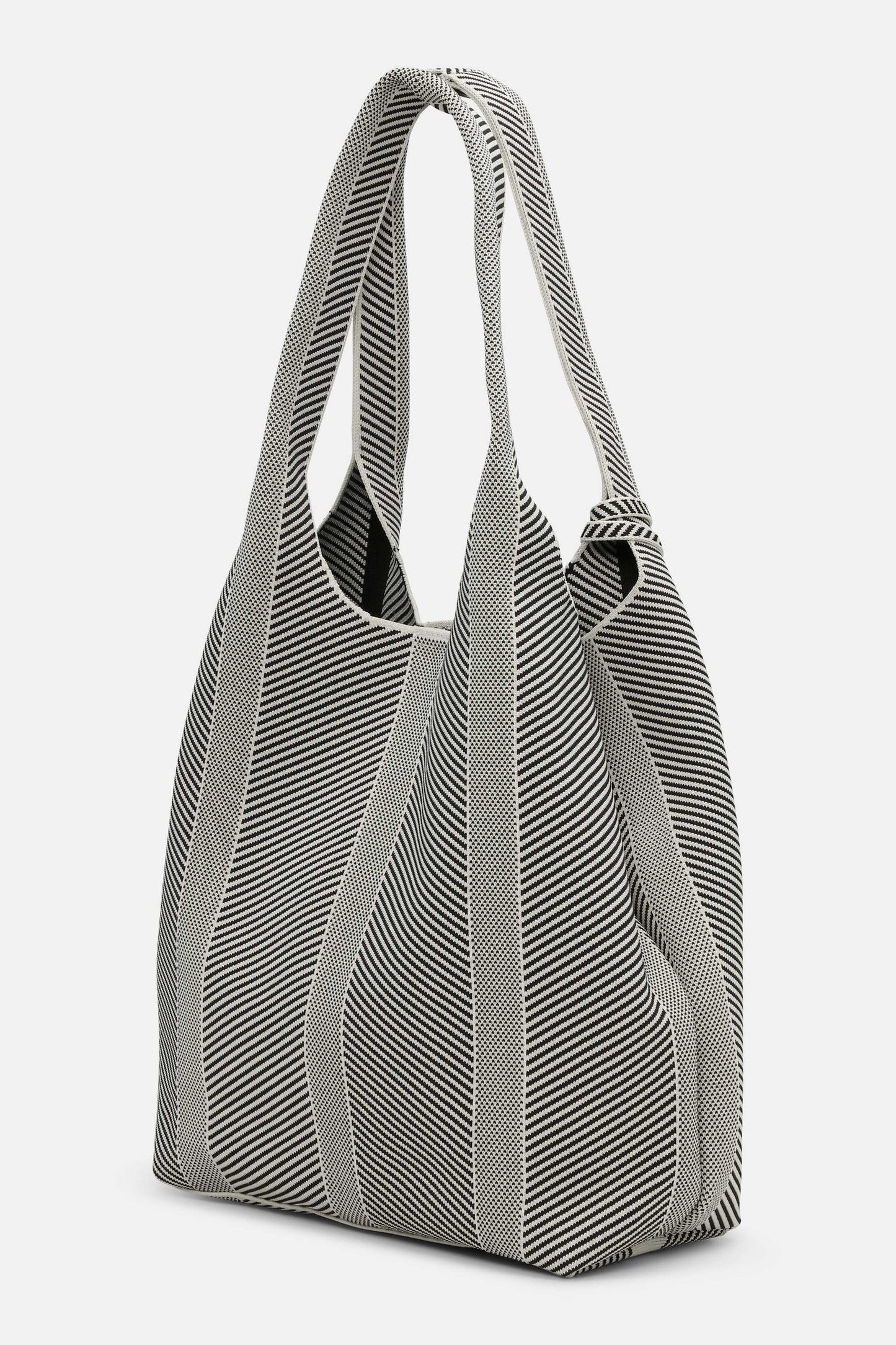 ILSE JACOBSEN Knitted Bag - Milk Creme Black