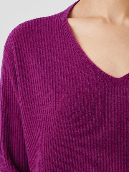 EILEEN FISHER V-Neck Pullover Rhapsody