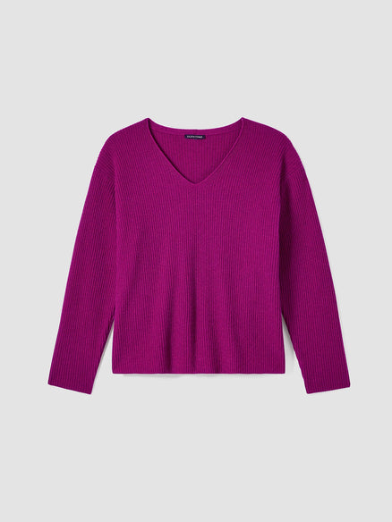 EILEEN FISHER V-Neck Pullover Rhapsody
