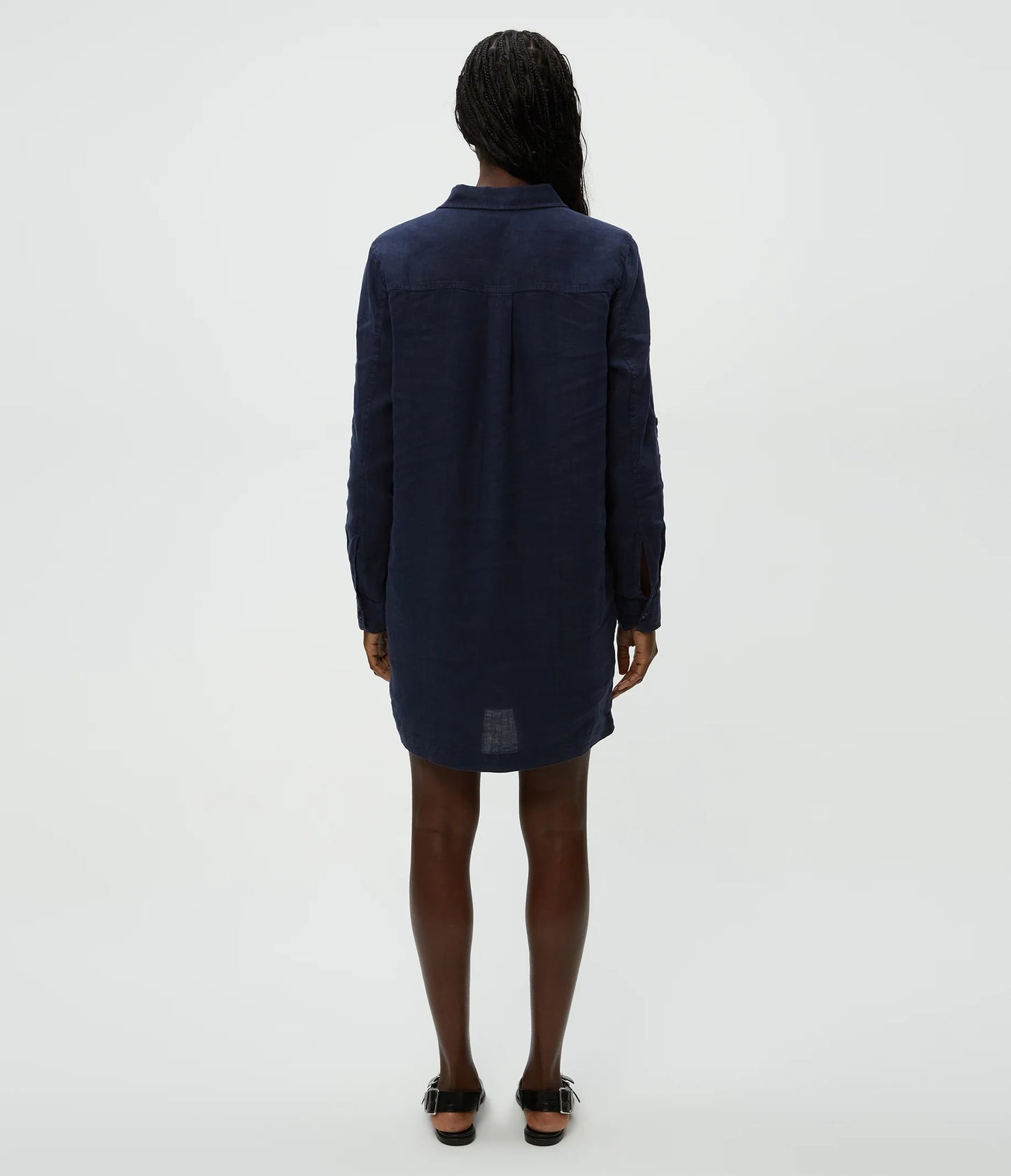 MICHAEL STARS Eleanor Linen Shirt Dress