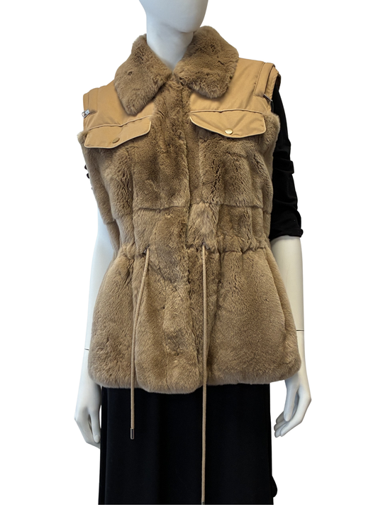 Brown Rex Rabbit Vest