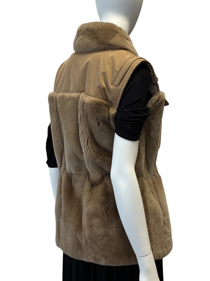 Brown Rex Rabbit Vest