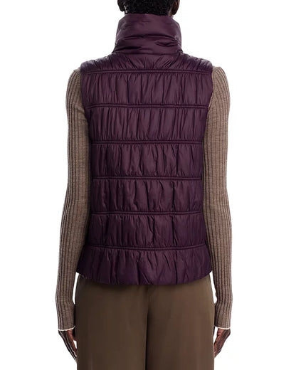 Eileen Fisher Stand Collar Ruched Vest