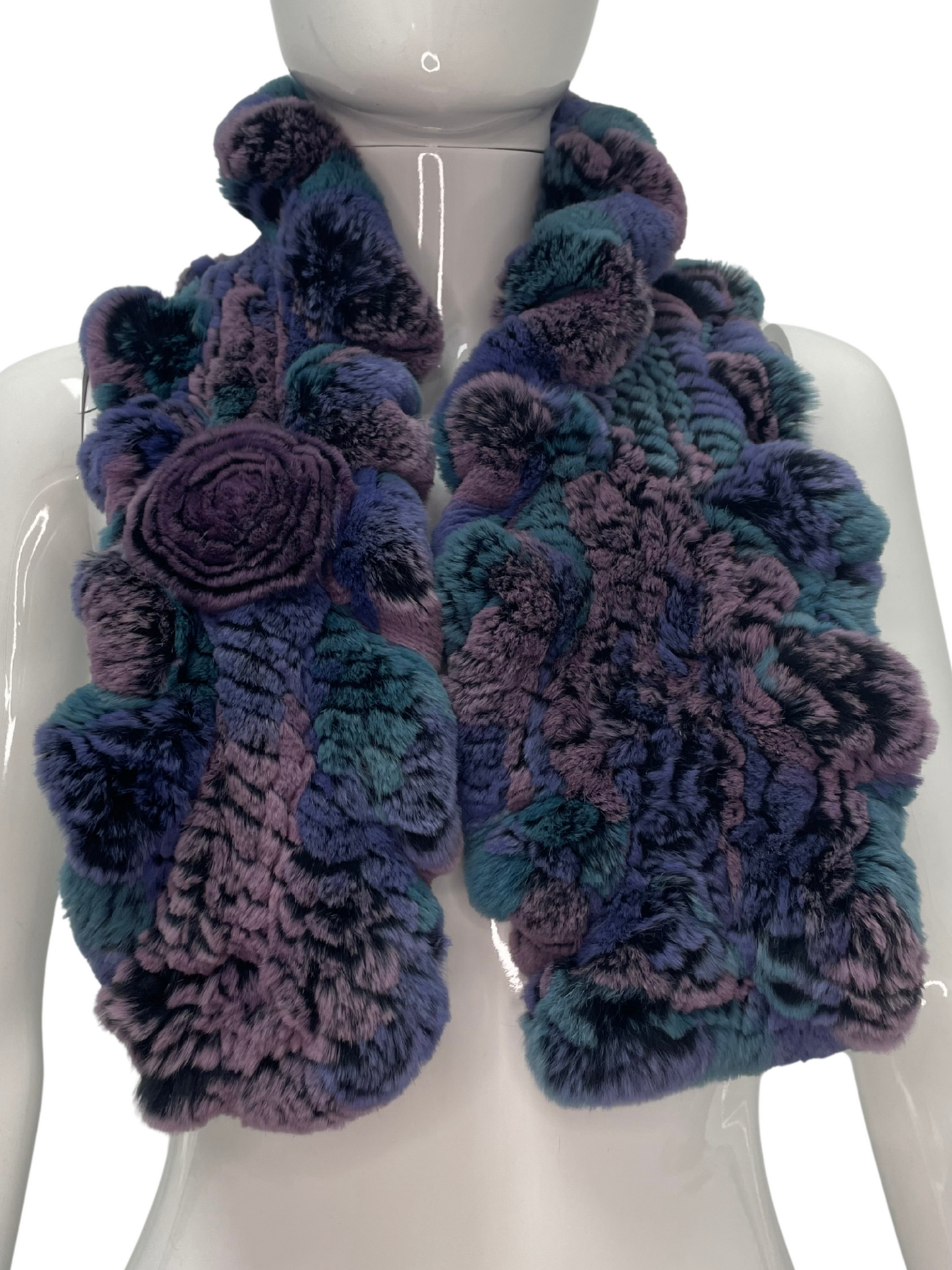 Rex Rabbit Scarf W/ rosette