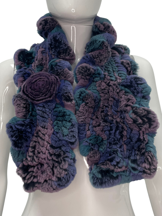 Rex Rabbit Scarf W/ rosette