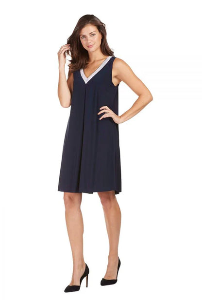 FRANK LYNMAN SLEEVELESS V-NECK COCKTAIL
