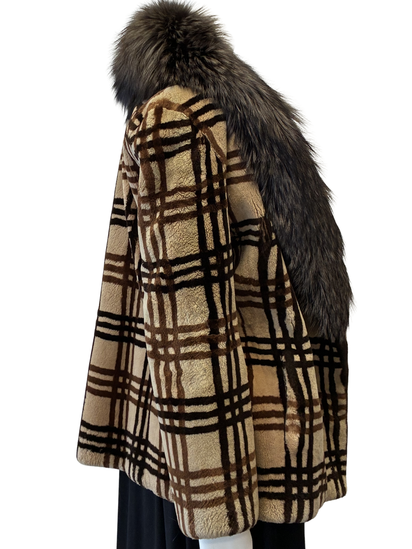 Sheered Beaver Jacket Fox Collar