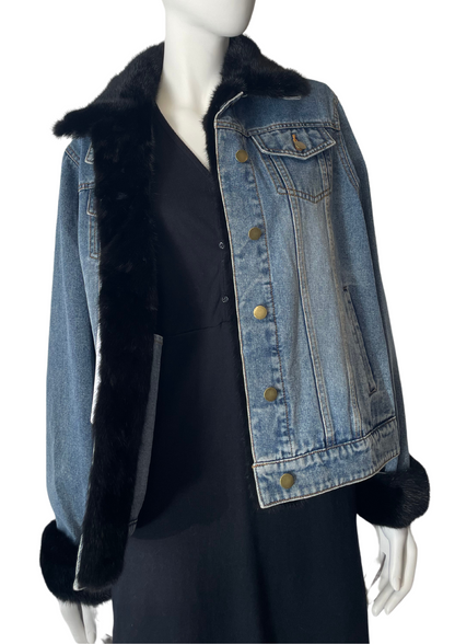 Jean Jacket with Detachable Collar & Cuffs