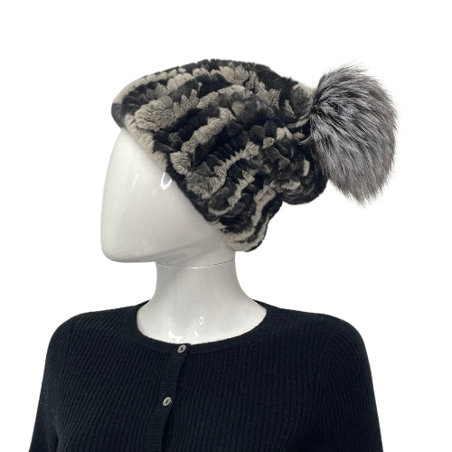 Knitted Hat with Pom Pom