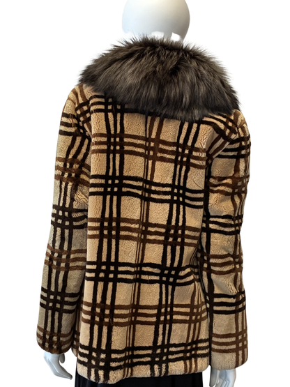 Sheered Beaver Jacket Fox Collar