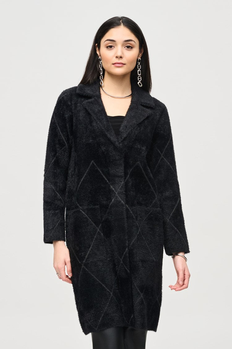 JOSEPH RIBKOFF Quilted Detail Coat