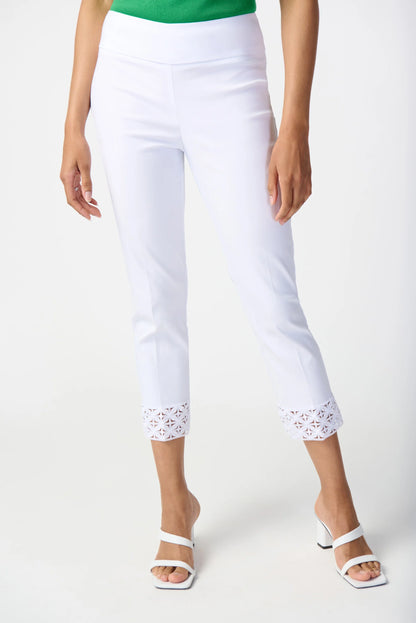 JOSEPH RIBKOFF White Crop Pants