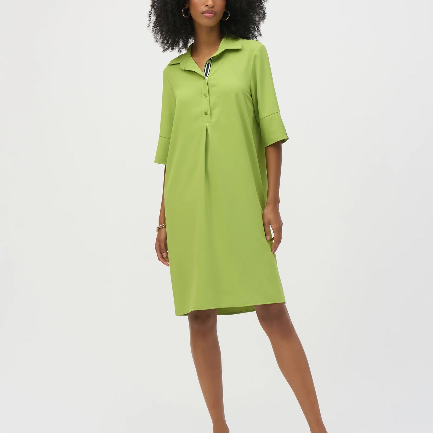JOSEPH RIBKOFF Eggshell Straight Shirt Dress