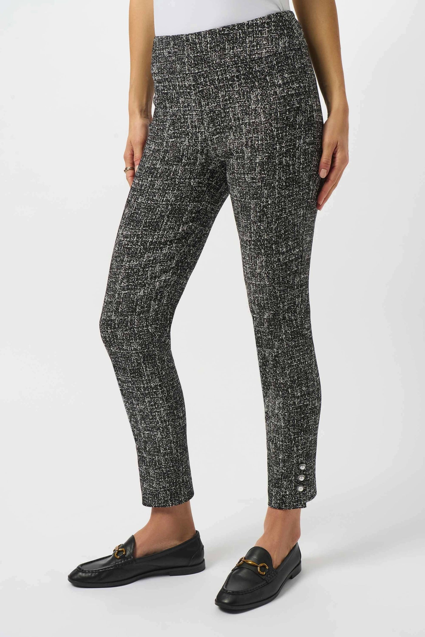 JOSEPH RIBKOFF Abstract Jacquard Straight Pull-On Pants