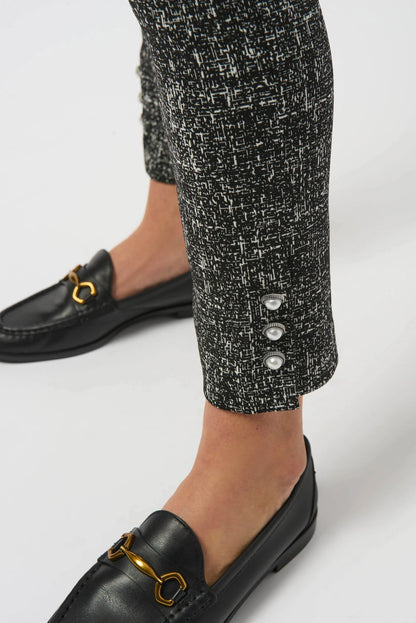 JOSEPH RIBKOFF Abstract Jacquard Straight Pull-On Pants