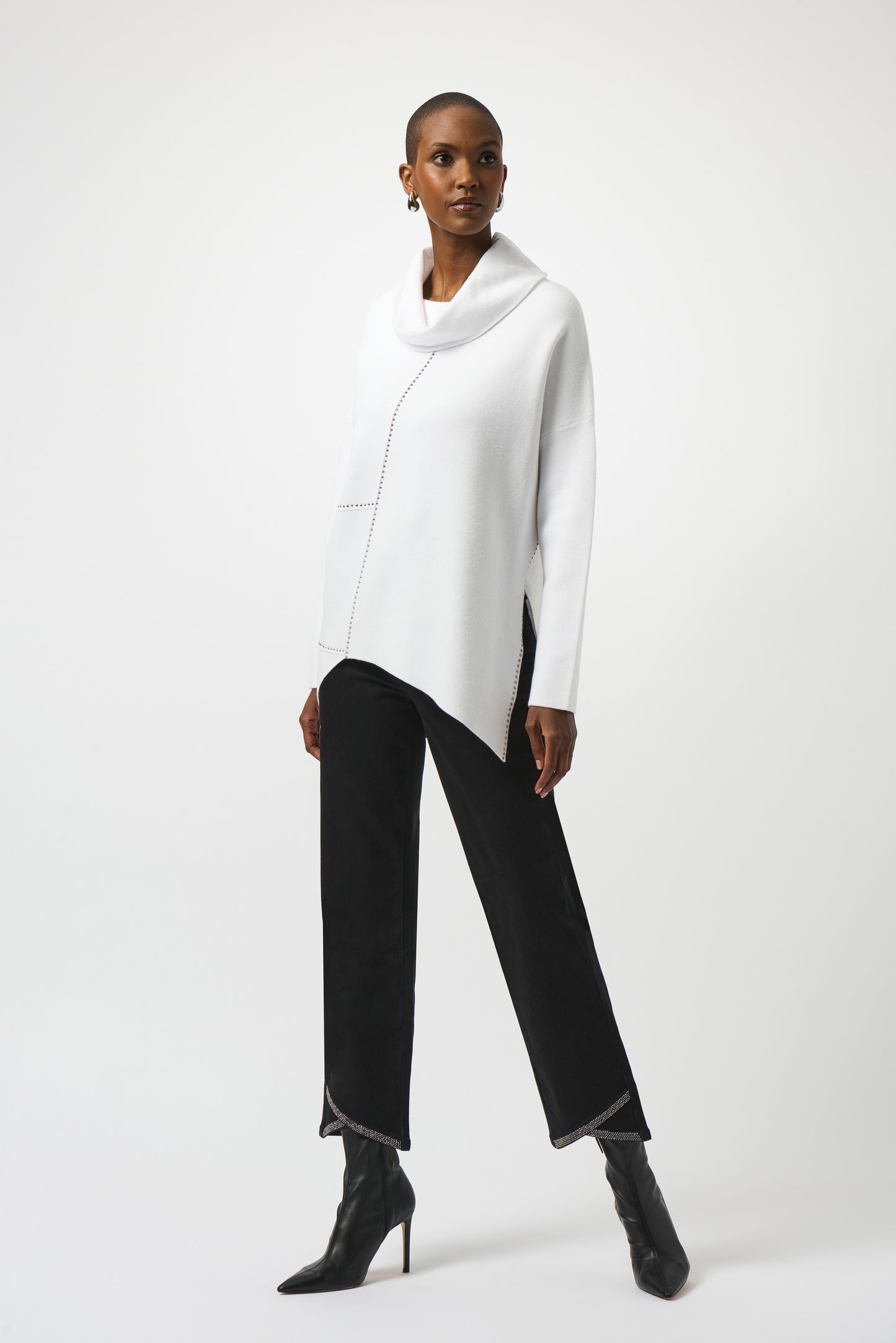 JOSEPH RIBKOFF Chic Cowl Neck Pullover