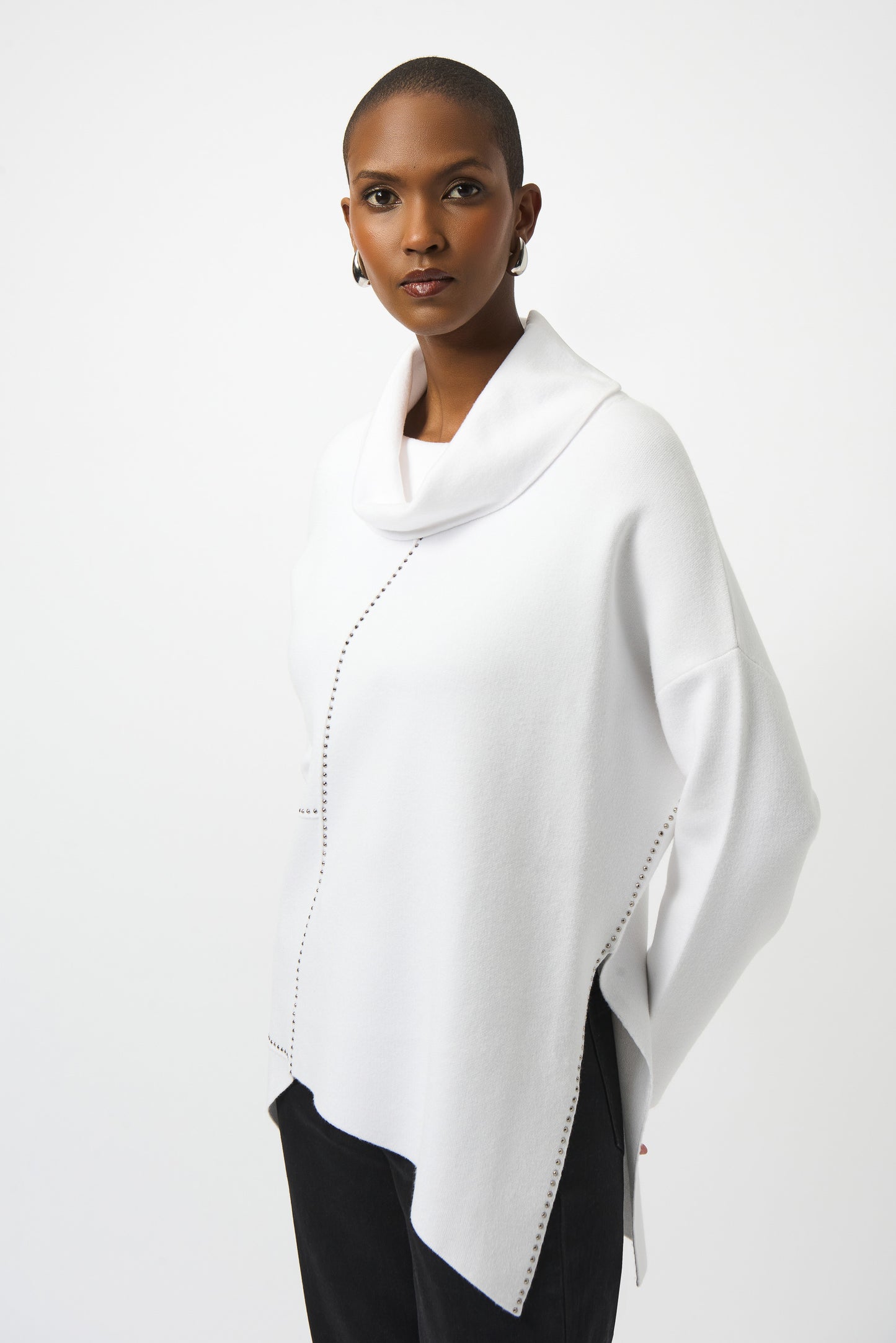 JOSEPH RIBKOFF Chic Cowl Neck Pullover