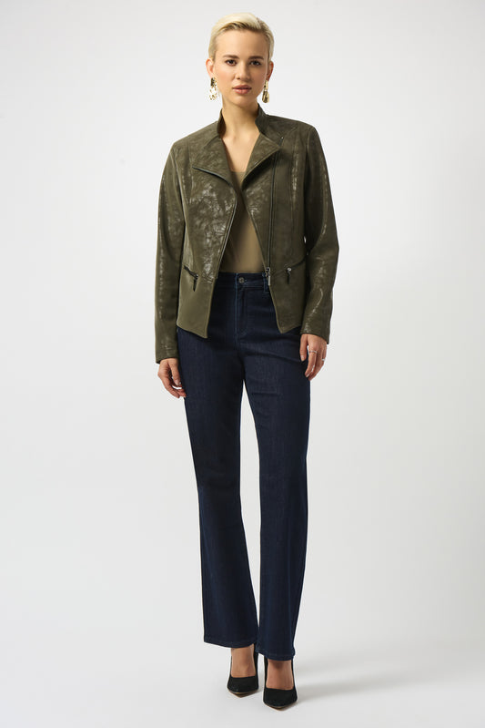 JOSEPH RIBKOFF Suede Overclothes With Zipper Style