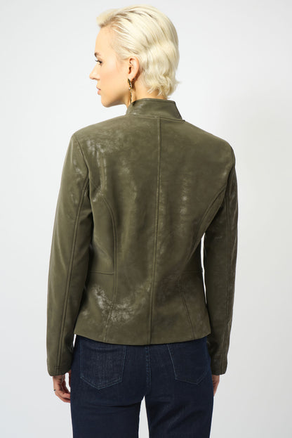 JOSEPH RIBKOFF Suede Overclothes With Zipper Style