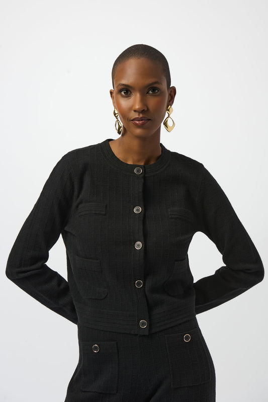 JOSEPH RIBKOFF Striped Long-sleeve Crew Neck