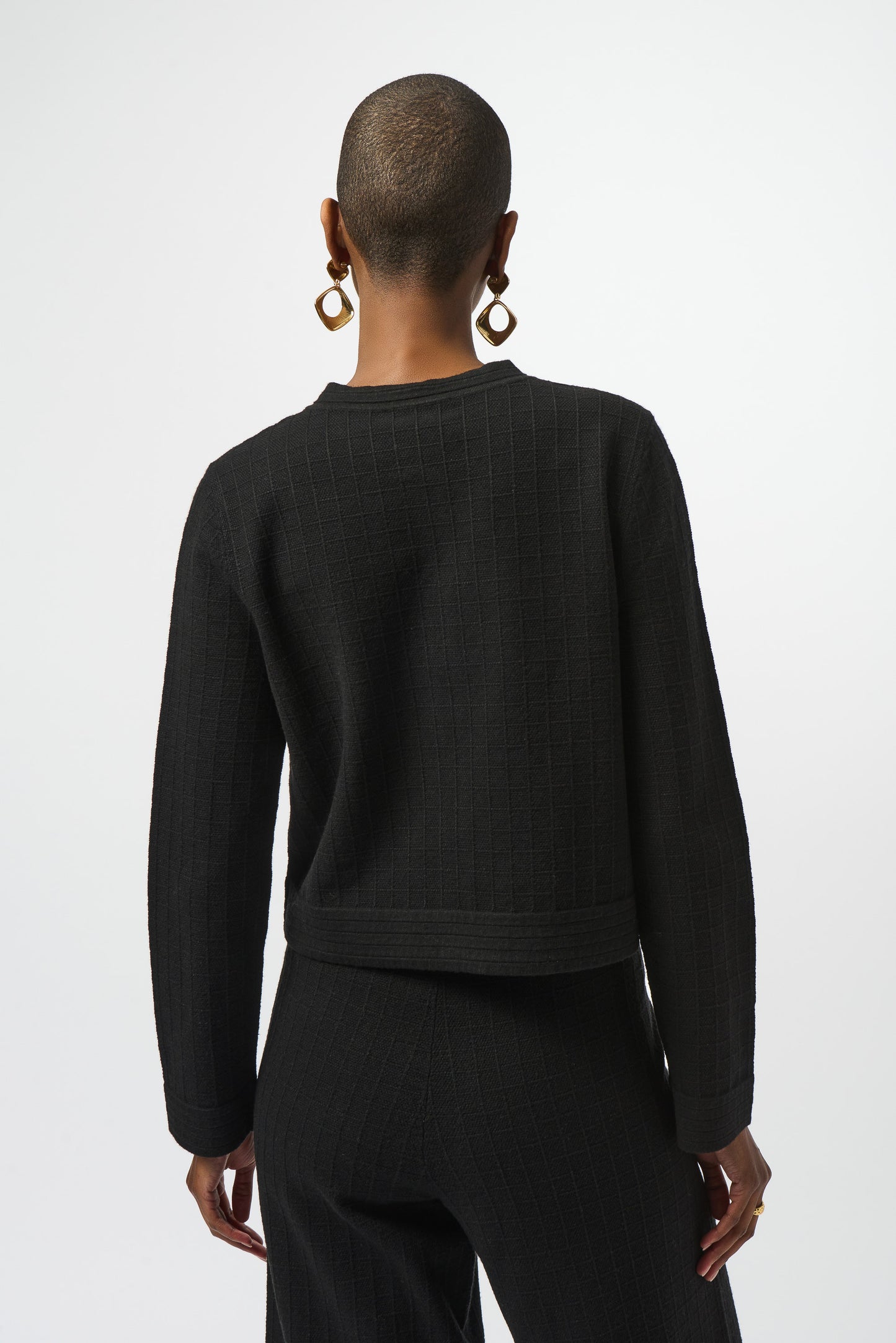 JOSEPH RIBKOFF Striped Long-sleeve Crew Neck