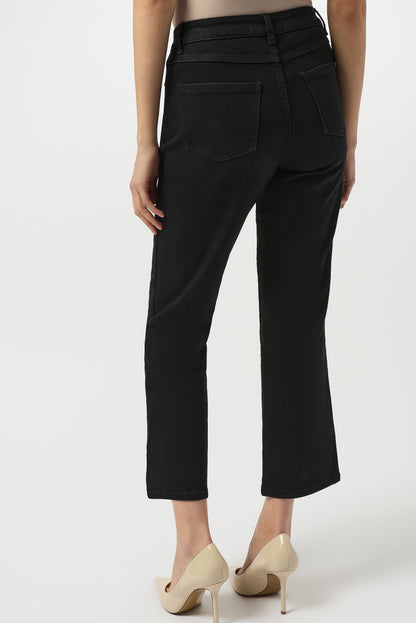 JOSEPH RIBKOFF Black pant crystal embellishment