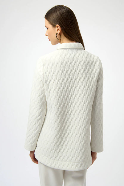 JOSEPH RIBKOFF Quilted Knit A-Line Jacket