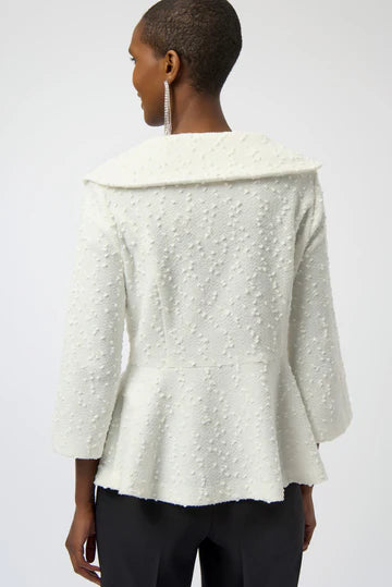 JOSEPH RIBKOFF Sequined Bouclé Knit Peplum Jacket