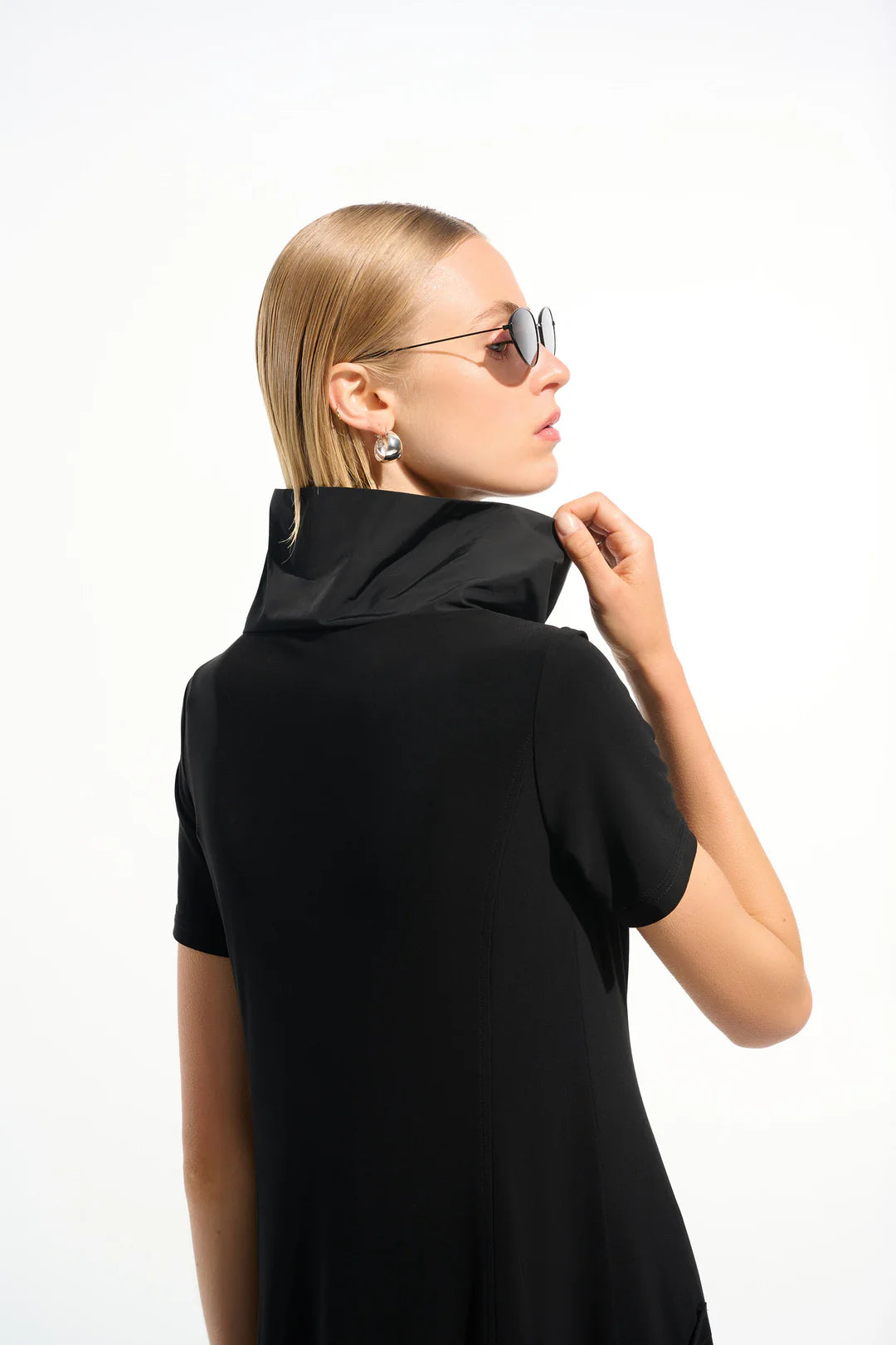 JOSEPH RIBKOFF Cocoon Dress With Funnel Collar