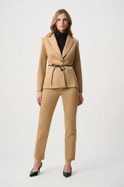Joseph Ribkoff SCUBA SUEDE TIE-BELT BLAZER