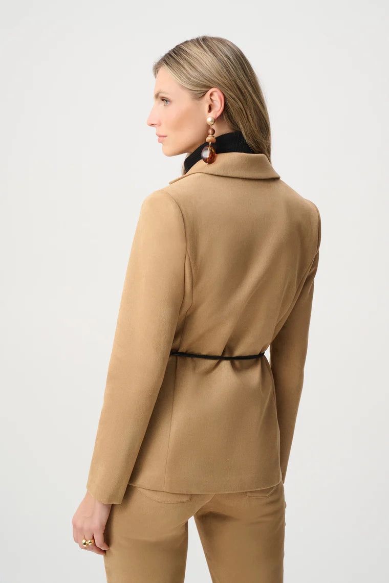 Joseph Ribkoff SCUBA SUEDE TIE-BELT BLAZER
