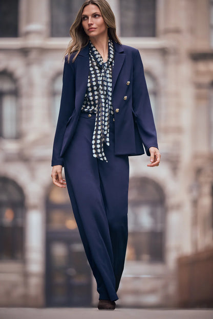 JOSEPH RIBKOFF Chiffon Tie-Neck Blouse