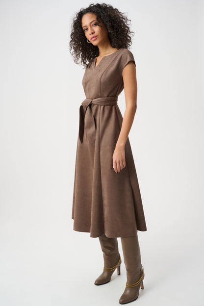 Joseph Ribkoff V-neck Belted Midi Dress