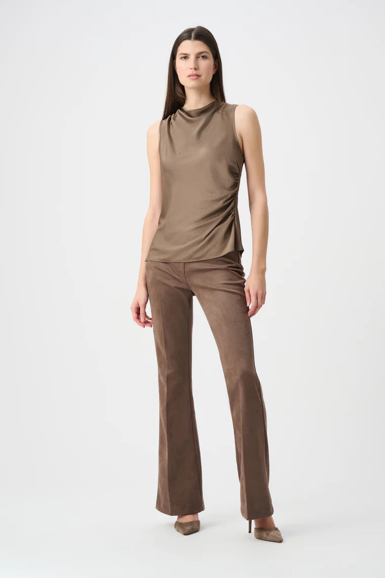 Joseph Ribkoff SCUBA SUEDE FLARED PULL-ON PANTS STYLE