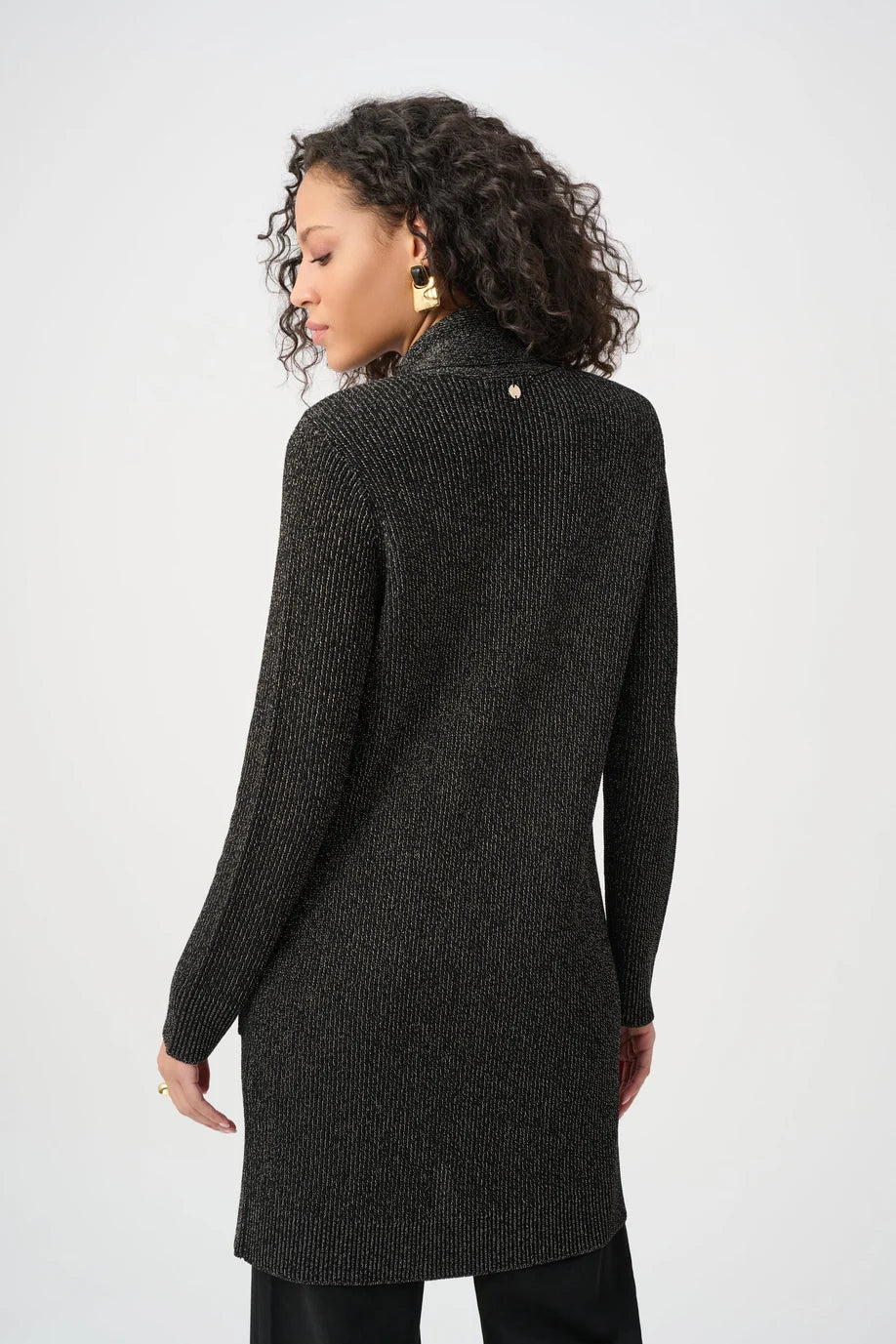 JOSEPH RIBKOFF LUREX KNIT MILITARY-STYLE COVER UP