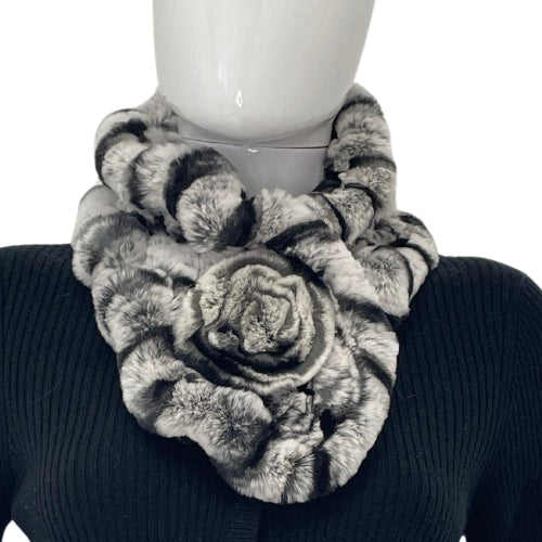 VICTORIA X. WANG Rex Ruffle W/ Rosette Scarf