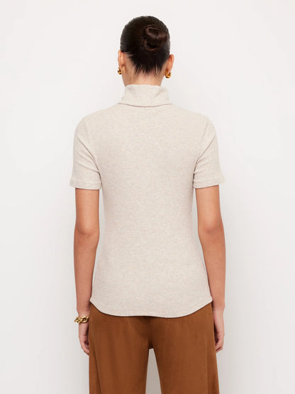 FIFTEEN TWENTY JANA SHORT SLEEVE TURTLENECK TOP