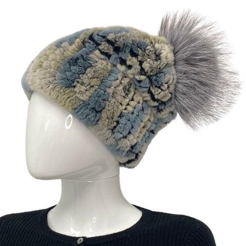 Knitted Hat with Pom Pom