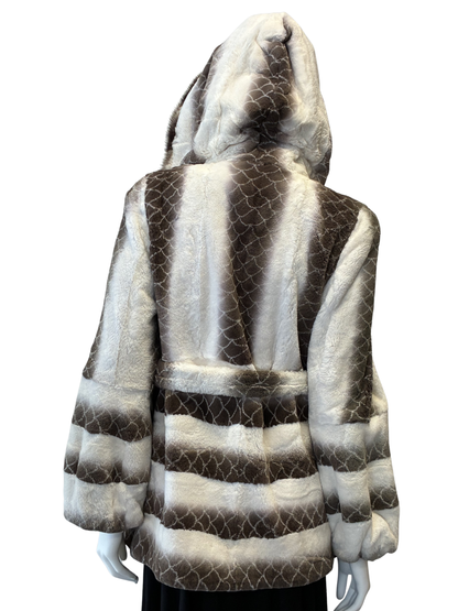 Rex Rabbit Jacket w/Mink trim