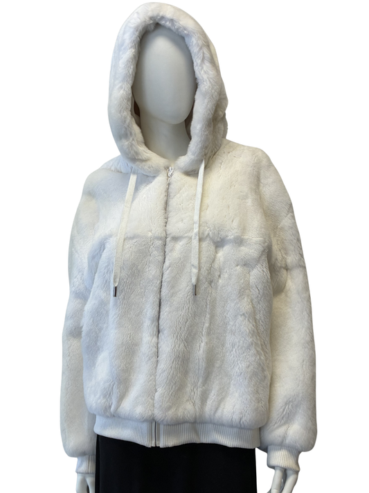 White Rex Rabbit Bomber Jacket