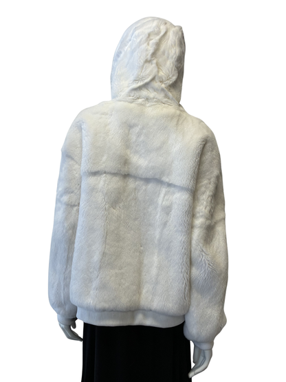 White Rex Rabbit Bomber Jacket